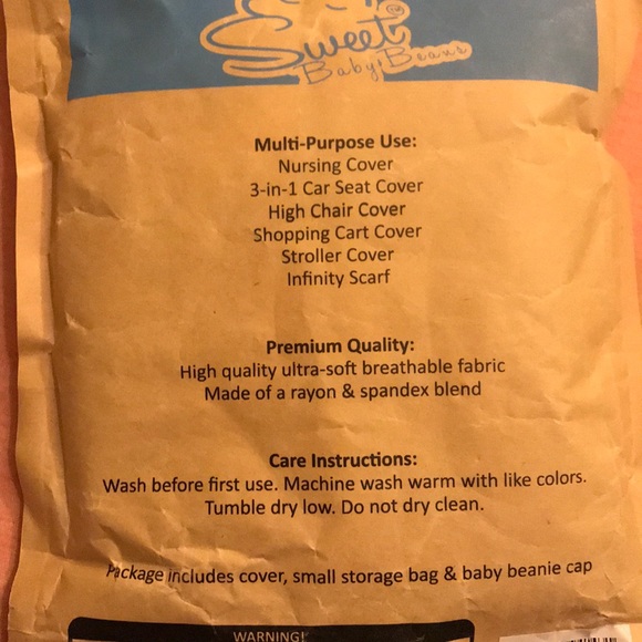 NWT Sweet Baby Beans Stripe 5 in 1 Nursing Cover - Picture 8 of 9